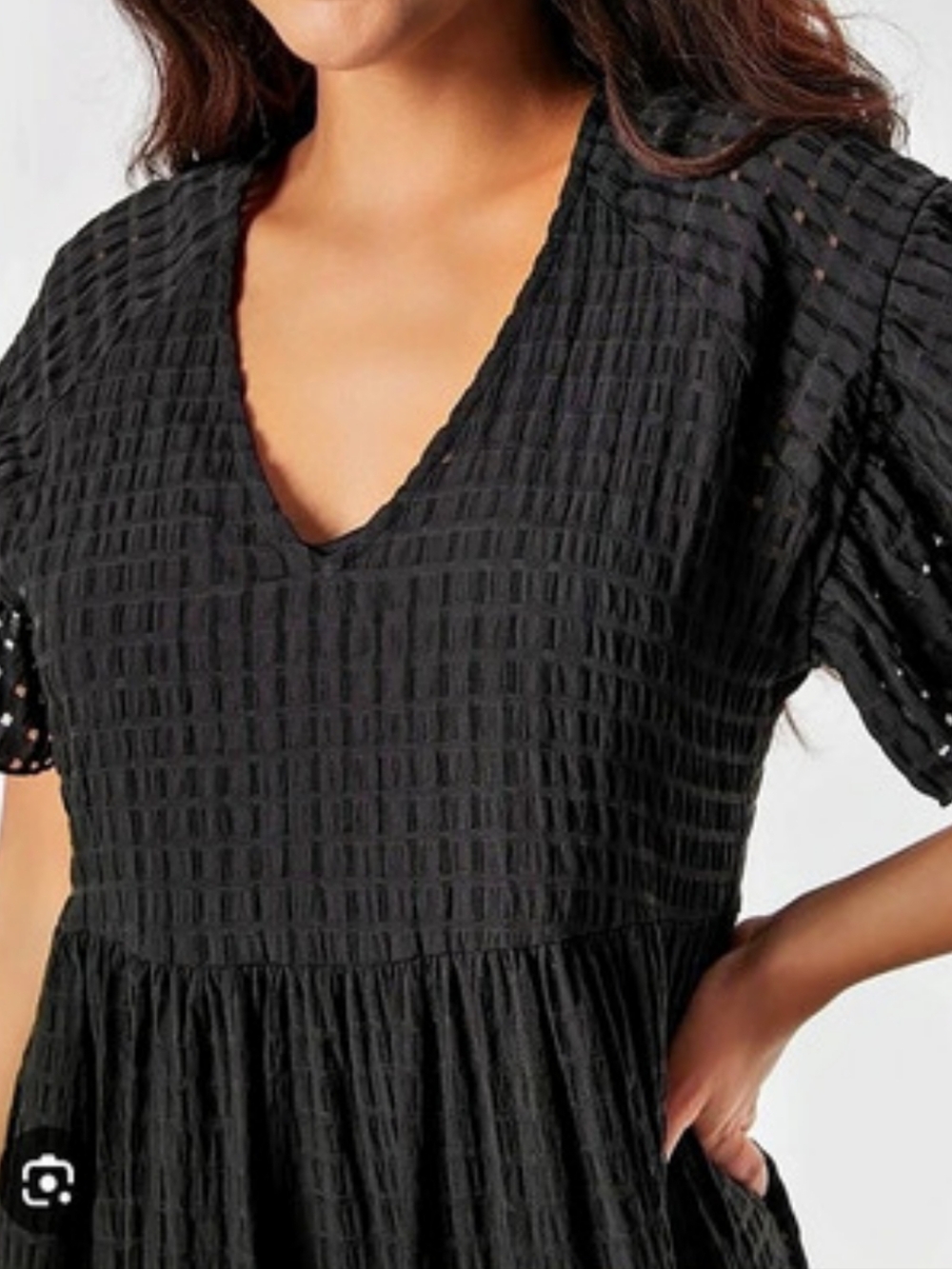 THML Black Textured Tiered Maxi Dress Size Medium